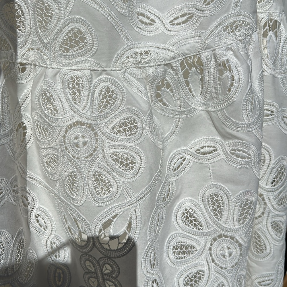STUNNING Sezane dress 8 white lace wedding bridal shower rehearsal influencer - Picture 14 of 15